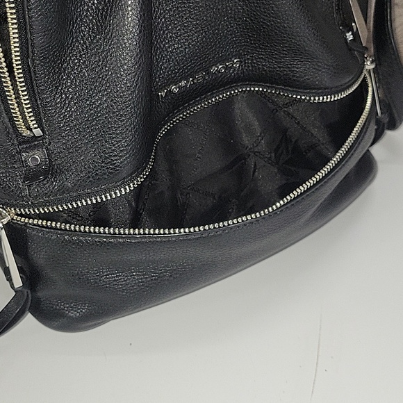 MICHAEL KORS Black Pebble Leather Backpack - Picture 10 of 16